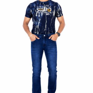Men’s Dark Wash Indigo Blue Slim Fit Stretch Denim Jeans – Stylish Casual Wear D.No.4202