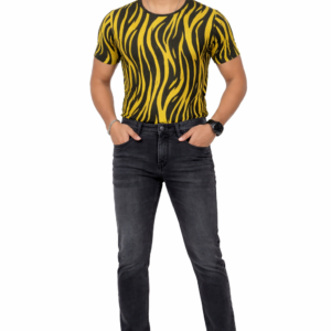 Men’s Dark Grey Washed Slim Fit Denim Jeans – Stretchable Casual Fashion Jeans for Men Design No. 4235