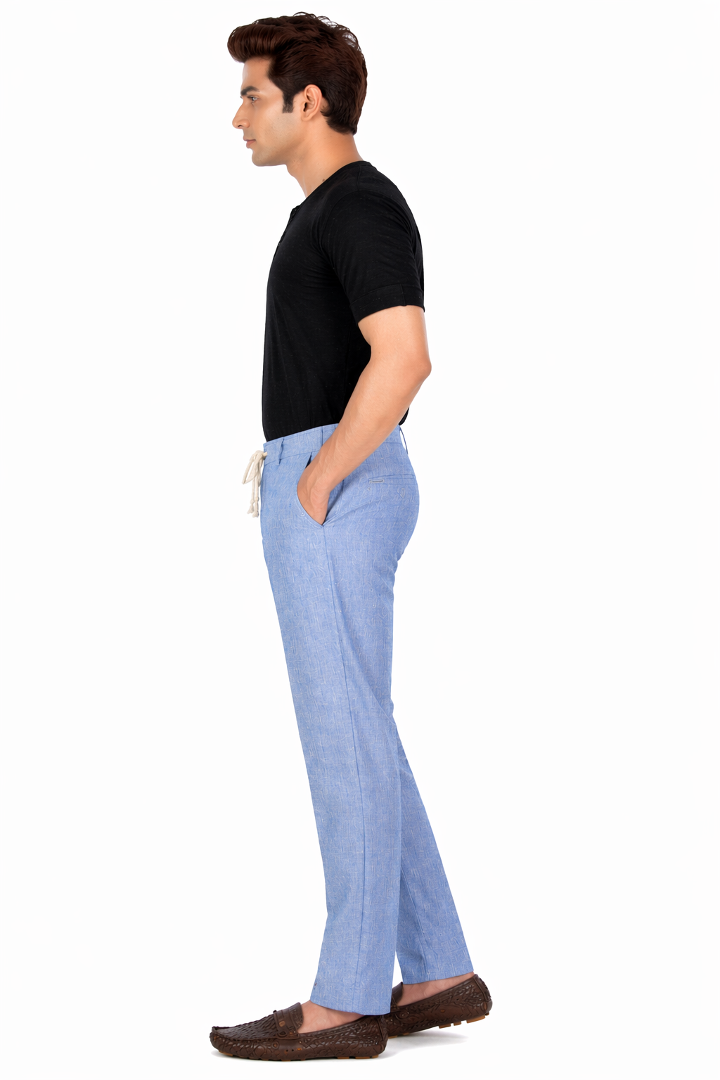 Premium Men’s Dusty Blue Safari - Stylish Comfort Fit