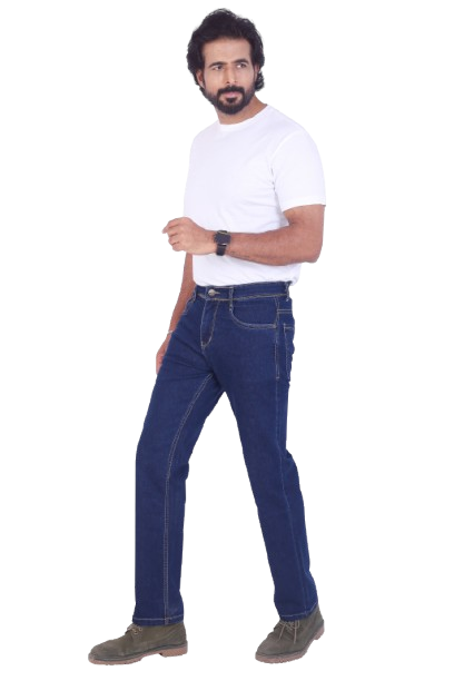 Men's Regular Fit Denim Blue Jeans | Design No. 4305 | Premium Cotton Stretch Denim
