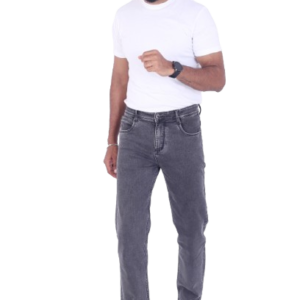 Men’s Regular Fit Carbon Grey Denim Jeans | Design No. 4308 | Premium Stretch Denim