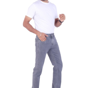 Men’s Regular Fit Light Grey Denim Jeans | Design No. 4318 | Premium Stretch Denim