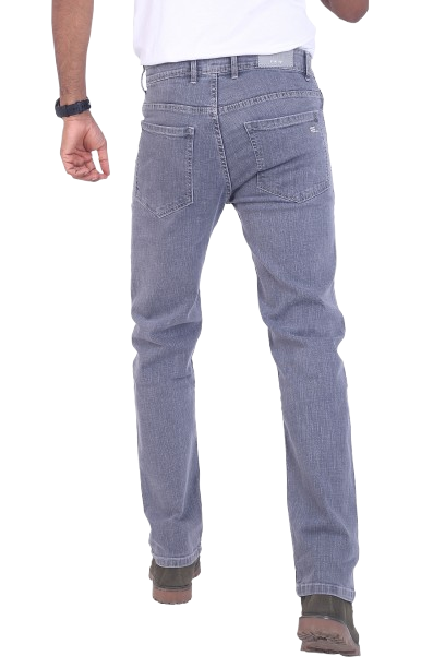 Men's Regular Fit Light Grey Denim Jeans | Design No. 4318 | Premium Stretch Denim
