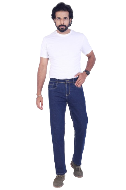 Men's Regular Fit Denim Blue Jeans | Design No. 4305 | Premium Cotton Stretch Denim