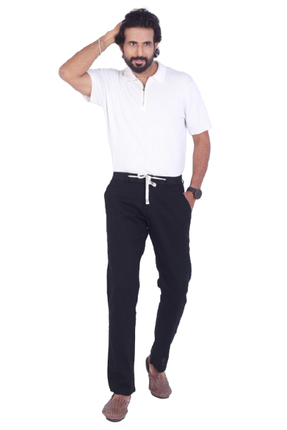 Stuntboy Men's Multi Color Comfort Fit Cotton Drawstring Trouser | Design No. NATURAL